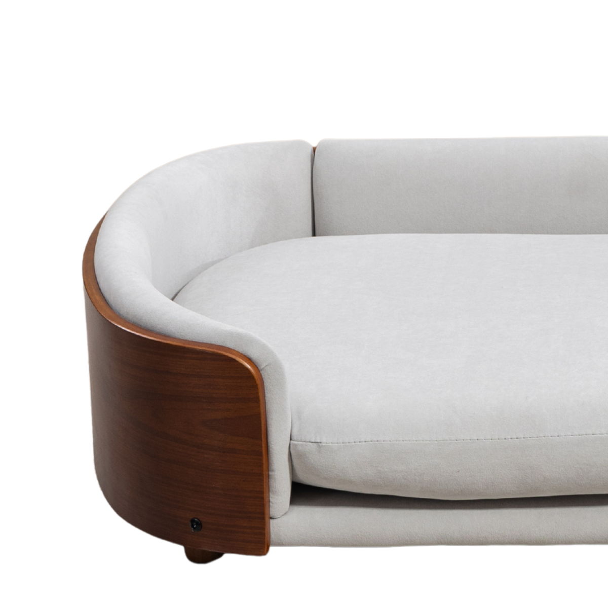 Mid Century Walnut Bent Wood Bed