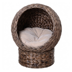 Handwoven Elevated Cat Egg Chair in Grey