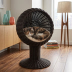 Rattan Pod Bed in Dark Brown
