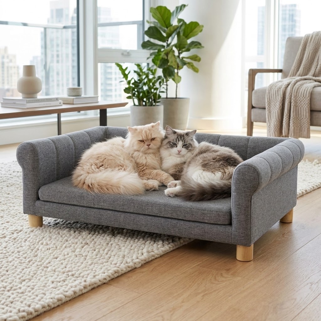Modern Pet Sofa in Dark Gray
