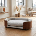 Mid Century Walnut Bent Wood Bed